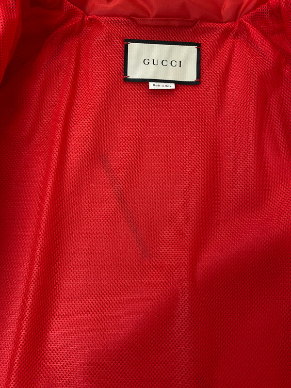 【中古品】【メンズ】 GUCCI グッチ NYLON LOGO JACKET ナイロンロゴジャケット アウター 141-260731-yn-13-min サイズ：46 カラー：レッド/ネイビー 万代Net店