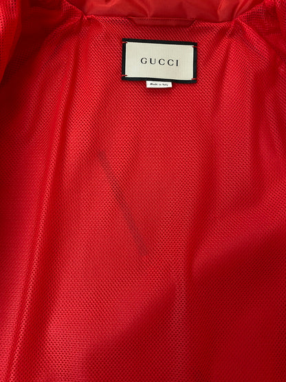 【中古品】【メンズ】 GUCCI グッチ NYLON LOGO JACKET ナイロンロゴジャケット アウター 141-260731-yn-13-min サイズ：46 カラー：レッド/ネイビー 万代Net店