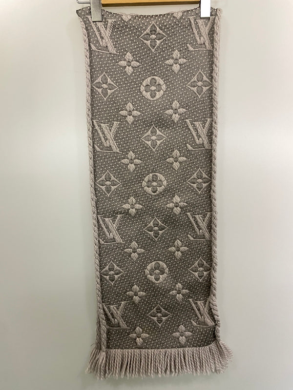 【中古品】【メンズ/レディース】 LOUIS VUITTON ルイ・ヴィトン M72242 エシャルプ ロゴマニア マフラー 179-260729-AS-56-min カラー：グレー 万代Net店