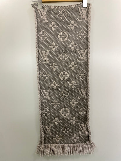 【中古品】【メンズ/レディース】 LOUIS VUITTON ルイ・ヴィトン M72242 エシャルプ ロゴマニア マフラー 179-260729-AS-56-min カラー：グレー 万代Net店