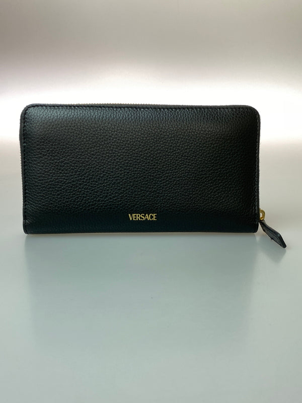 【中古美品】【レディース】 VERSACE ヴェルサーチ ROUND ZIP LONG WALLET ロングウォレット 長財布 181-260729-AS-61-min カラー：ブラック 万代Net店