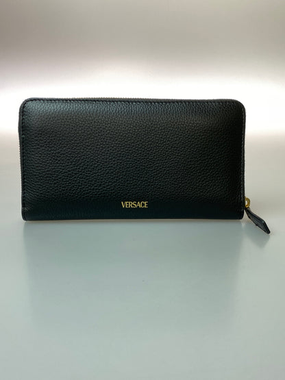 【中古美品】【レディース】 VERSACE ヴェルサーチ ROUND ZIP LONG WALLET ロングウォレット 長財布 181-260729-AS-61-min カラー：ブラック 万代Net店