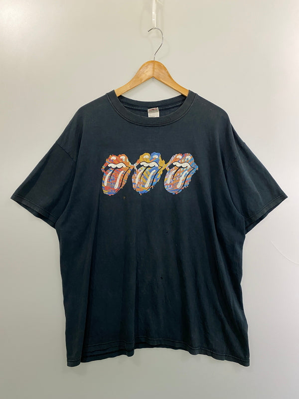 【現状渡し品】【メンズ】 THE ROLLING STONES ローリングストーンズ LICKS WORLD TOUR 2002-03 TEE ショートスリーブTシャツ 半袖Tシャツ トップス 146-260731-yn-05-min サイズ：XL カラー：ブラック 万代Net店