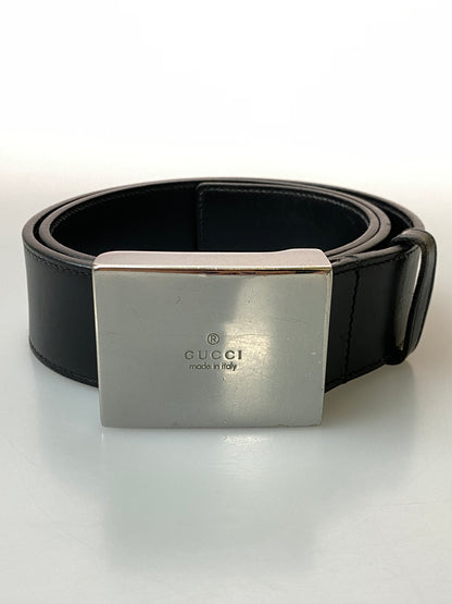 【中古品】【メンズ/レディース】 GUCCI グッチ 114966 ロゴ バックルベルト 183-260729-AS-58-min カラー：ブラック 万代Net店