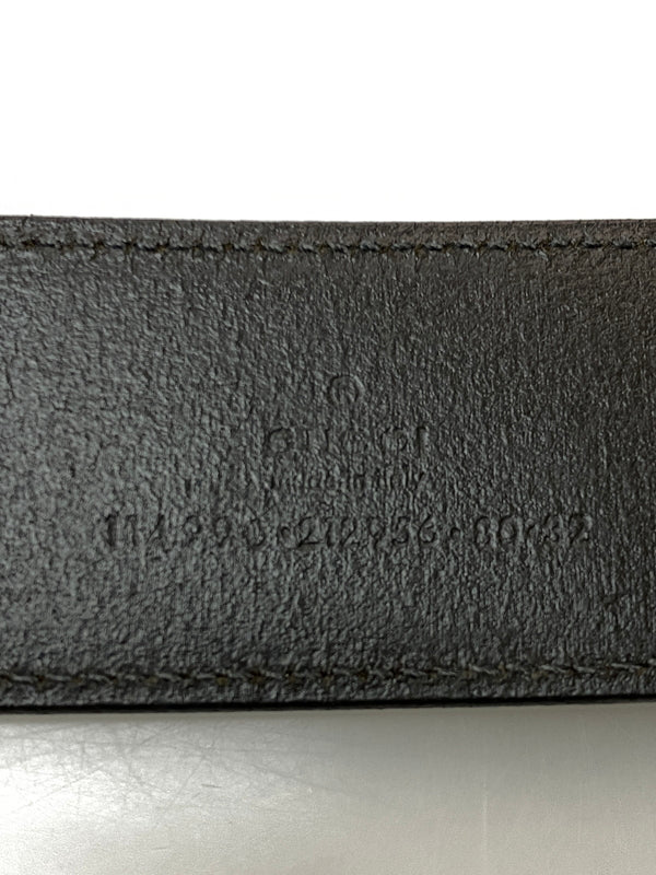 【中古品】【メンズ/レディース】 GUCCI グッチ 114966 ロゴ バックルベルト 183-260729-AS-58-min カラー：ブラック 万代Net店