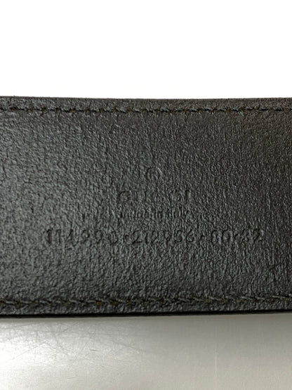 【中古品】【メンズ/レディース】 GUCCI グッチ 114966 ロゴ バックルベルト 183-260729-AS-58-min カラー：ブラック 万代Net店