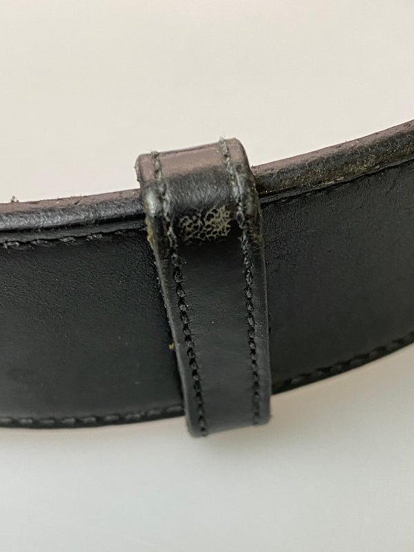 【中古品】【メンズ/レディース】 GUCCI グッチ 114966 ロゴ バックルベルト 183-260729-AS-58-min カラー：ブラック 万代Net店