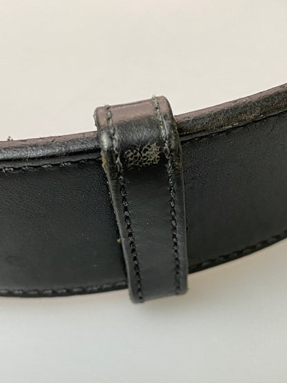 【中古品】【メンズ/レディース】 GUCCI グッチ 114966 ロゴ バックルベルト 183-260729-AS-58-min カラー：ブラック 万代Net店