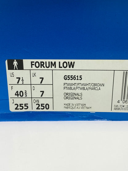 【中古品】【メンズ】 ATMOS×ADIDAS ORIGINALS アトモス アディダス オリジナルス FORUM LOW G55615 スニーカー 靴 シューズ 161-260730-hu-03-min サイズ：25.5 カラー：ホワイト 万代Net店