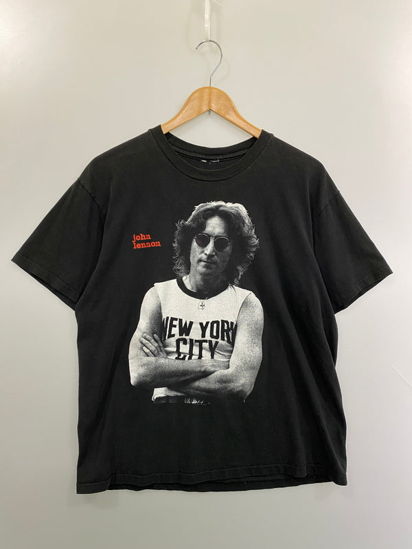 【現状渡し品】【メンズ】 JOHN LENNON ジョンレノン 90's NEW YORK CITY TEE 90年代 ショートスリーブTシャツ 半袖Tシャツ トップス 146-260731-yn-06-min サイズ：表記なし 下記参照 カラー：ブラック 万代Net店