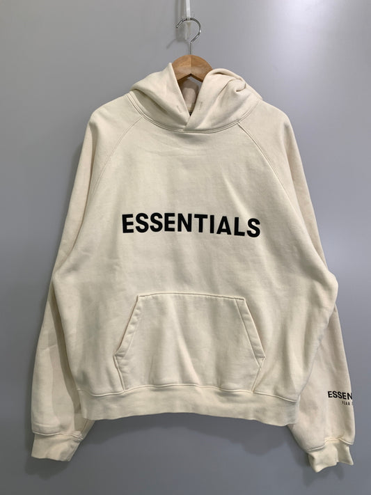 【中古品】【メンズ】 FOG ESSENTIALS エフオージーエッセンシャルズ LOGO HOODIE ロゴ プルオーバーパーカー 142-260729-AS-23-min サイズ：M カラー：ホワイト 万代Net店