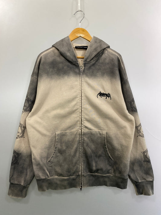 【中古品】【メンズ】 PROJECT G/R プロジェクトジーアール ZIP HOODIE ジップフーディー パーカー トップス 142-260731-yn-08-min サイズ：1 カラー：ベージュ/ブラック 万代Net店