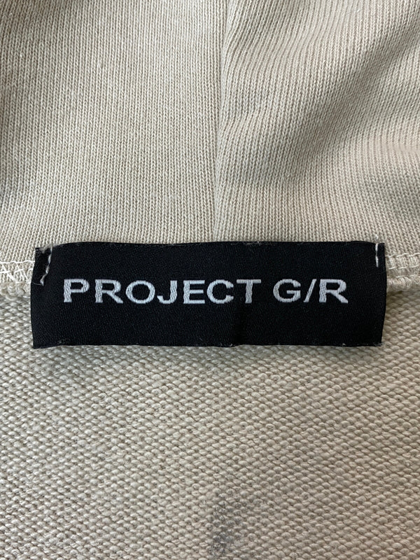【中古品】【メンズ】 PROJECT G/R プロジェクトジーアール ZIP HOODIE ジップフーディー パーカー トップス 142-260731-yn-08-min サイズ：1 カラー：ベージュ/ブラック 万代Net店