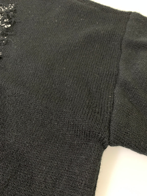 【中古品】【メンズ】 AELFRIC EDEN エルフリック エデン DAMAGE KNIT SWEATER ニット セーター 142-260729-AS-21-min サイズ：M カラー：ブラック 万代Net店