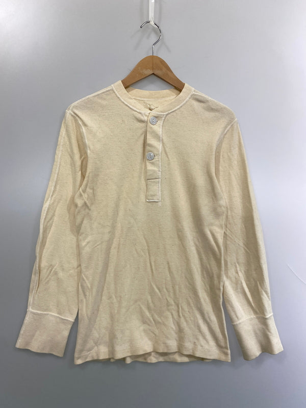 【中古品】【メンズ】 US ARMY アメリカ陸軍 60's HENLEY NECK CUT SEW ヘンリーネック カットソー トップス 146-260731-yn-22-min サイズ：S カラー：クリーム 万代Net店
