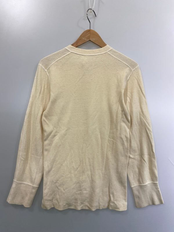 【中古品】【メンズ】 US ARMY アメリカ陸軍 60's HENLEY NECK CUT SEW ヘンリーネック カットソー トップス 146-260731-yn-22-min サイズ：S カラー：クリーム 万代Net店
