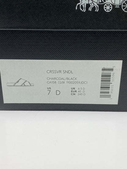 【中古品】【メンズ】 COACH コーチ CA158 クロスオーバーサンダル 靴 シューズ 183-260730-hu-24-min サイズ：US：7D カラー：ブラック/グレー 万代Net店