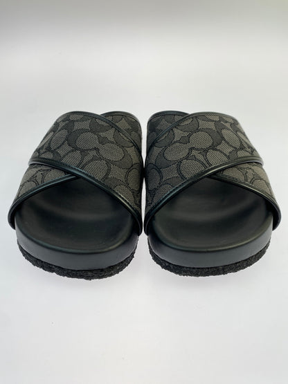 【中古品】【メンズ】 COACH コーチ CA158 クロスオーバーサンダル 靴 シューズ 183-260730-hu-24-min サイズ：US：7D カラー：ブラック/グレー 万代Net店
