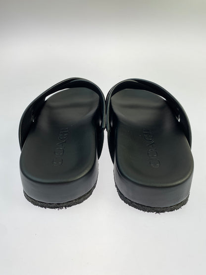 【中古品】【メンズ】 COACH コーチ CA158 クロスオーバーサンダル 靴 シューズ 183-260730-hu-24-min サイズ：US：7D カラー：ブラック/グレー 万代Net店