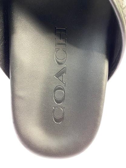 【中古品】【メンズ】 COACH コーチ CA158 クロスオーバーサンダル 靴 シューズ 183-260730-hu-24-min サイズ：US：7D カラー：ブラック/グレー 万代Net店