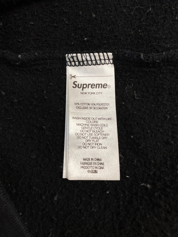 【中古品】【メンズ】 SUPREME シュプリーム 23FW PATCHWORK COLLEGIATE HOODED SWEATSHIRT フーデッド スウェットシャツ 149-260805-zi-15-min サイズ：M カラー：ブラック 万代Net店