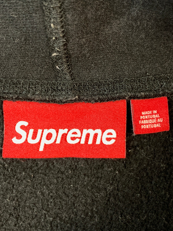 【中古品】【メンズ】 SUPREME シュプリーム 24AW COLLEGIATE SLEEVE HOODED カレッジエイト スリーブ フーデッド パーカー ロングスリーブ フーディ 149-260804-hu-21-min サイズ：L カラー：ブラック 万代Net店