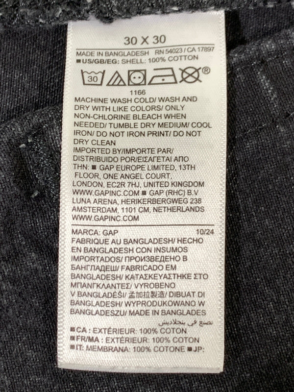 【中古品】【メンズ】 GAP ギャップ BLACK DENIM PANTS ブラック デニムパンツ メンズ ボトムス ジーパン ジーンズ 158-260731-em-47-min サイズ：30-30 カラー：インディゴブラック 万代Net店