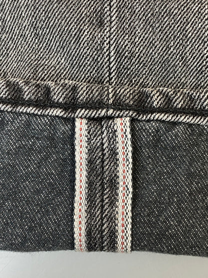 【中古品】【メンズ】 GRAPHPAPER グラフペーパー SELVAGE DENIM FIVE POCKET WIDE STRAIGHT PANTS GU251-40184LB セルビッチ デニム ファイブ ポケット ワイド ストレート パンツ ボトムス 151-260804-yn-08-min サイズ：1 カラー：グレー 万代Net店