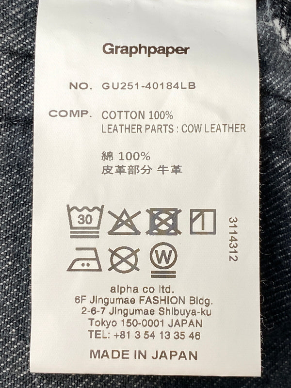【中古品】【メンズ】 GRAPHPAPER グラフペーパー SELVAGE DENIM FIVE POCKET WIDE STRAIGHT PANTS GU251-40184LB セルビッチ デニム ファイブ ポケット ワイド ストレート パンツ ボトムス 151-260804-yn-08-min サイズ：1 カラー：グレー 万代Net店