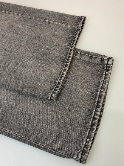 【中古品】【メンズ】 GRAPHPAPER グラフペーパー SELVAGE DENIM FIVE POCKET WIDE STRAIGHT PANTS GU251-40184LB セルビッチ デニム ファイブ ポケット ワイド ストレート パンツ ボトムス 151-260804-yn-08-min サイズ：1 カラー：グレー 万代Net店