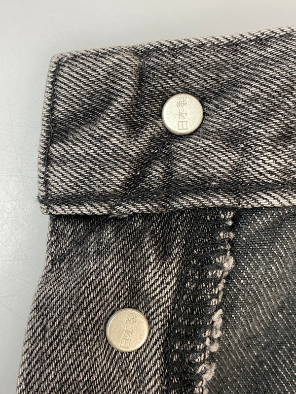 【中古品】【メンズ】 GRAPHPAPER グラフペーパー SELVAGE DENIM FIVE POCKET WIDE STRAIGHT PANTS GU251-40184LB セルビッチ デニム ファイブ ポケット ワイド ストレート パンツ ボトムス 151-260804-yn-08-min サイズ：1 カラー：グレー 万代Net店