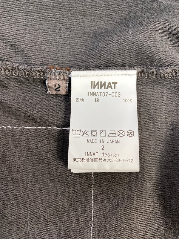 【中古品】【メンズ】 INNAT インアット SS TEE INNAT07-C03 半袖Tシャツ メンズ トップス 140-260731-em-01-min サイズ：2 カラー：グレー 万代Net店