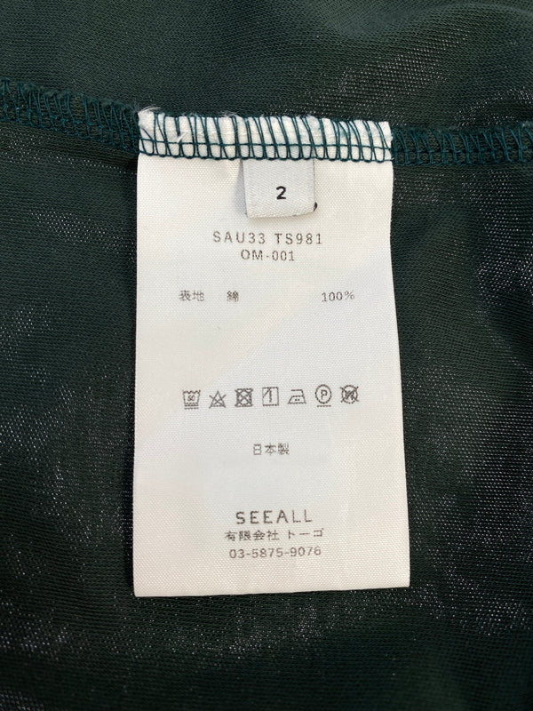 【中古品】【メンズ】 SEEALL シーオール SS TEE 半袖Tシャツ メンズ トップス ショートスリーブ 140-260731-em-03-min サイズ：2 カラー：グリーン 万代Net店