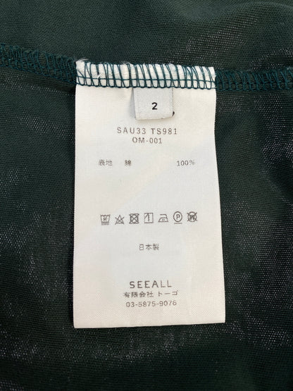 【中古品】【メンズ】 SEEALL シーオール SS TEE 半袖Tシャツ メンズ トップス ショートスリーブ 140-260731-em-03-min サイズ：2 カラー：グリーン 万代Net店