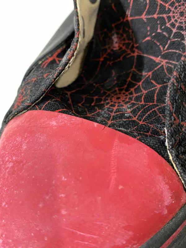 【現状渡し品】【メンズ】 VISION STREET WEAR ヴィジョン ストリート ウェア SPIDER WEB SNEAKERS 80'S スパイダー ウエブ スニーカーズ メンズ 靴 80年代 シューレース欠品 162-260731-em-80-min サイズ：US9 カラー：ブラック/レッド 万代Net店