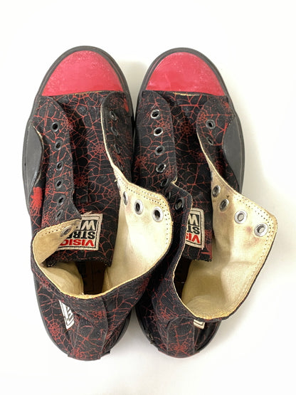 【現状渡し品】【メンズ】 VISION STREET WEAR ヴィジョン ストリート ウェア SPIDER WEB SNEAKERS 80'S スパイダー ウエブ スニーカーズ メンズ 靴 80年代 シューレース欠品 162-260731-em-80-min サイズ：US9 カラー：ブラック/レッド 万代Net店