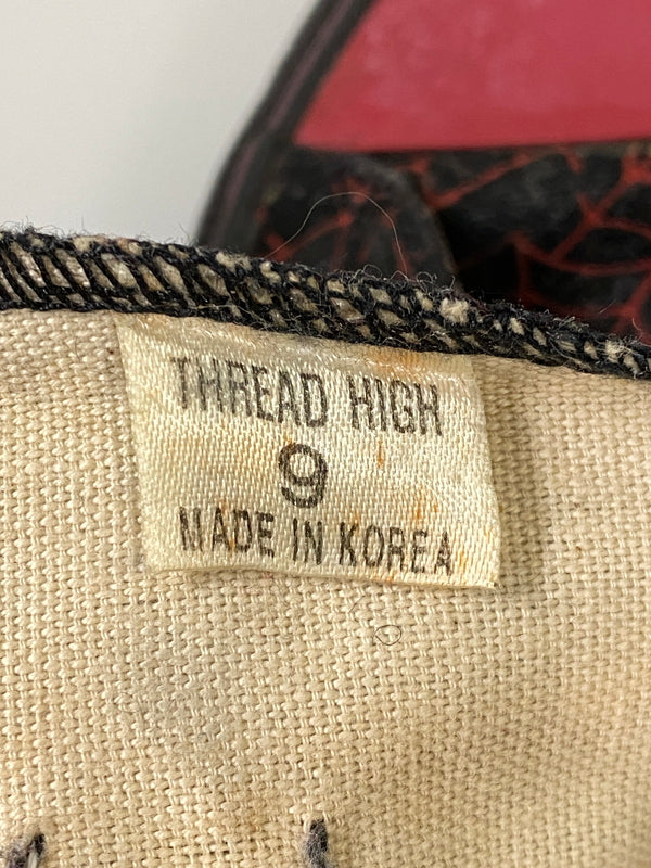 【現状渡し品】【メンズ】 VISION STREET WEAR ヴィジョン ストリート ウェア SPIDER WEB SNEAKERS 80'S スパイダー ウエブ スニーカーズ メンズ 靴 80年代 シューレース欠品 162-260731-em-80-min サイズ：US9 カラー：ブラック/レッド 万代Net店