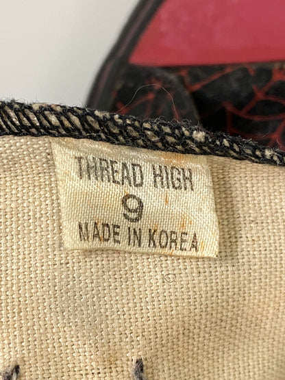 【現状渡し品】【メンズ】 VISION STREET WEAR ヴィジョン ストリート ウェア SPIDER WEB SNEAKERS 80'S スパイダー ウエブ スニーカーズ メンズ 靴 80年代 シューレース欠品 162-260731-em-80-min サイズ：US9 カラー：ブラック/レッド 万代Net店