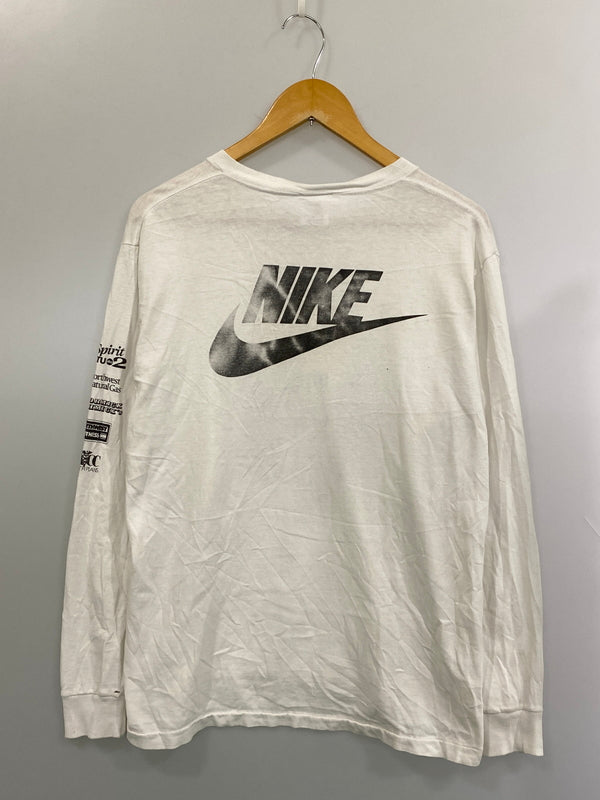 【現状渡し品】【メンズ】 NIKE ナイキ 90's THE 1ST RUN L/S TEE 90年代 ロングスリーブTシャツ 長袖Tシャツ トップス 146-260731-yn-45-min サイズ：L（41-43） カラー：ホワイト 万代Net店