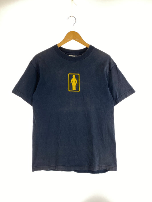 【現状渡し品】【メンズ】 GIRL SKATEBOARDS ガール スケートボード LOGO TEE 90-00'S 半袖 ロゴ Tシャツ 90年代 00年代 メンズ トップス 146-260731-em-21-min サイズ：M カラー：ネイビー 万代Net店