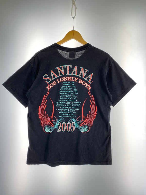 【中古品】【メンズ】 CARLOS SANTANA LOS LONELY BOYS カルロス サンタナ ロス ロンリー ボーイズ 2005 TOUR TEE ツアー Tシャツ 半袖 メンズ トップス 2005年 プリント 146-260731-em-19-min サイズ：M カラー：ブラック 万代Net店