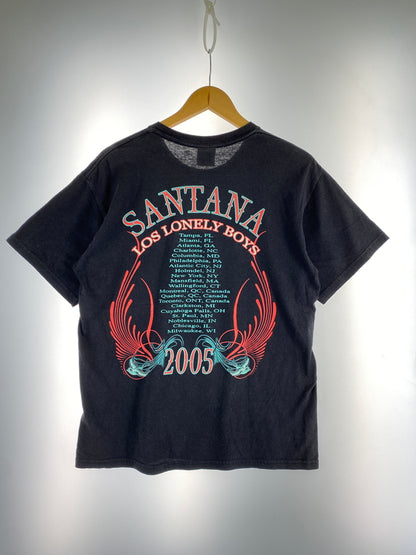 【中古品】【メンズ】 CARLOS SANTANA LOS LONELY BOYS カルロス サンタナ ロス ロンリー ボーイズ 2005 TOUR TEE ツアー Tシャツ 半袖 メンズ トップス 2005年 プリント 146-260731-em-19-min サイズ：M カラー：ブラック 万代Net店