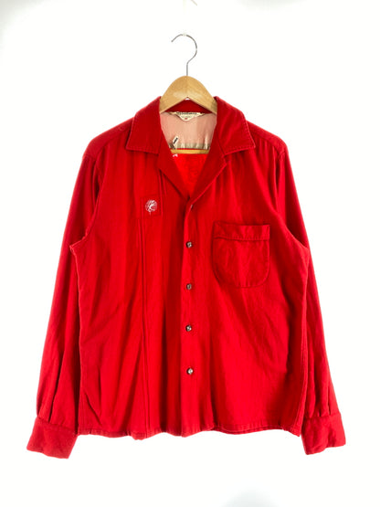 【現状渡し品】【メンズ】 SPORTSMAN スポーツマン WOOL SHIRT 60'S ウール シャツ メンズ 長袖 トップス 60年代 ヴィンテージ カルフォルニア 146-260731-em-23-min サイズ：M カラー：レッド 万代Net店
