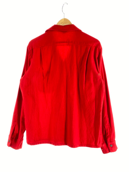【現状渡し品】【メンズ】 SPORTSMAN スポーツマン WOOL SHIRT 60'S ウール シャツ メンズ 長袖 トップス 60年代 ヴィンテージ カルフォルニア 146-260731-em-23-min サイズ：M カラー：レッド 万代Net店