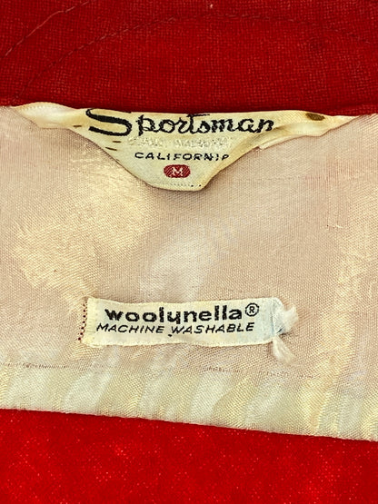 【現状渡し品】【メンズ】 SPORTSMAN スポーツマン WOOL SHIRT 60'S ウール シャツ メンズ 長袖 トップス 60年代 ヴィンテージ カルフォルニア 146-260731-em-23-min サイズ：M カラー：レッド 万代Net店