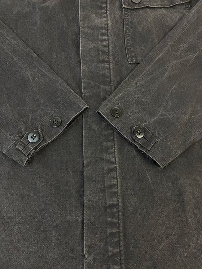 【中古品】【メンズ】 ドイツ軍 WORK SHIRT ワークシャツ メンズ トップス 長袖 ミリタリー 作業用 制服用 146-260731-em-22-min カラー：インディゴブラック 万代Net店