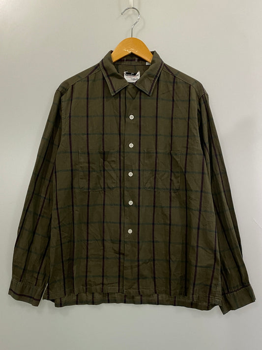 【中古品】【メンズ】 SIR WILLIAM サーウィリアム 60's CHECK SHIRT 60年代 チェックシャツ 長袖シャツ トップス 146-260731-yn-44-min サイズ：L 16-16 1/2 カラー：ダークオリーブ 万代Net店