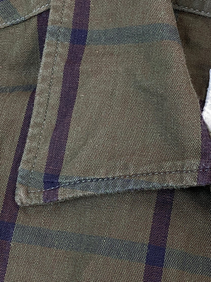 【中古品】【メンズ】 SIR WILLIAM サーウィリアム 60's CHECK SHIRT 60年代 チェックシャツ 長袖シャツ トップス 146-260731-yn-44-min サイズ：L 16-16 1/2 カラー：ダークオリーブ 万代Net店