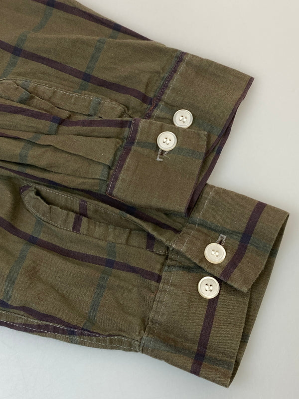 【中古品】【メンズ】 SIR WILLIAM サーウィリアム 60's CHECK SHIRT 60年代 チェックシャツ 長袖シャツ トップス 146-260731-yn-44-min サイズ：L 16-16 1/2 カラー：ダークオリーブ 万代Net店
