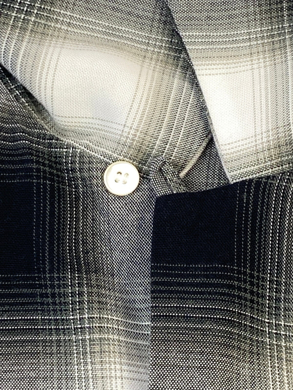 【中古品】【メンズ】 SUGAR CANE シュガーケーン RAYON OMBRE CHECK SS OPEN SHIRT SC39297 レーヨン オンブレ チェック ショートスリーブ オープン シャツ 半袖 メンズ 145-260731-em-10-min サイズ：Ｌ カラー：ブランド/ホワイト 万代Net店